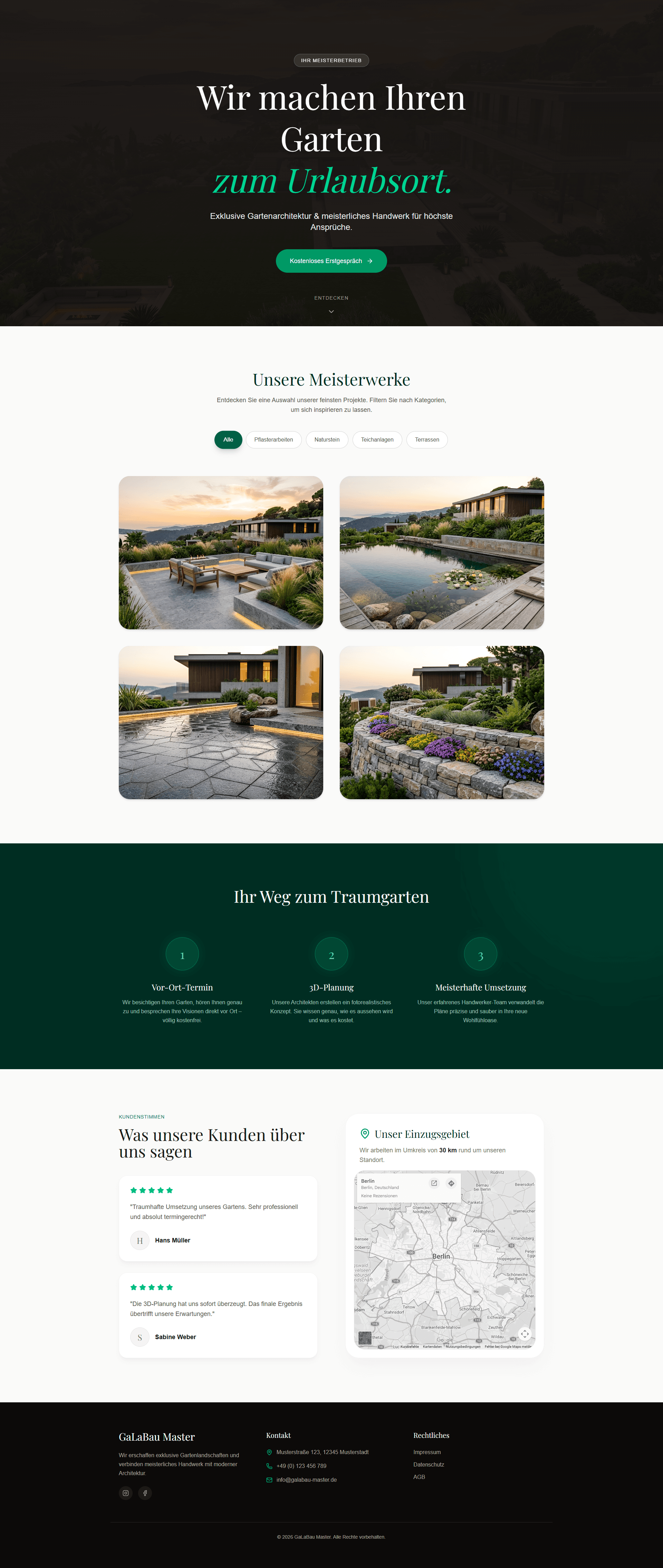 SEO Homepage Garten- und Landschaftsbau